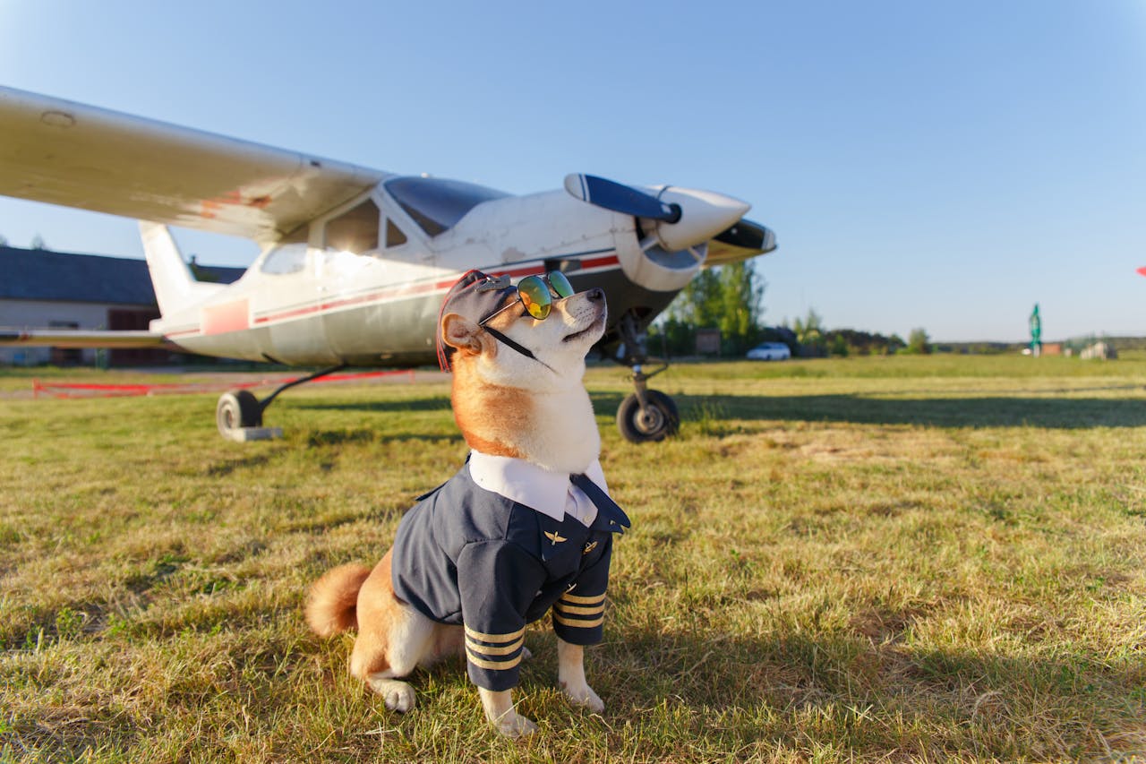 Picture of a dog pilot